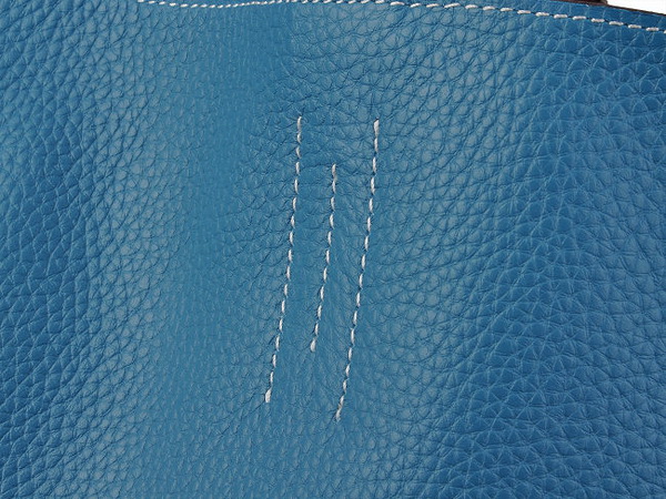 Best Hermes Reversible Leather Handbag Blue/Peach 519020 - Click Image to Close